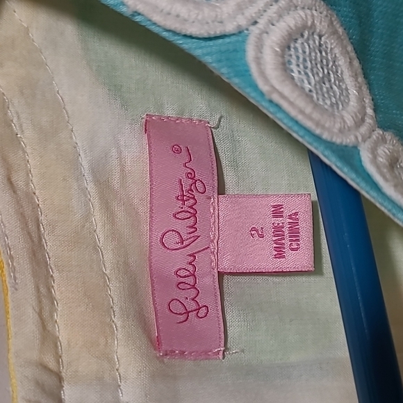Lilly Pulitzer yellow rose Mila shift dress sz 2 - Picture 3 of 5